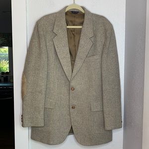vintage Pendleton 100% pure virgin wool tan sports coat blazer 2 button lined